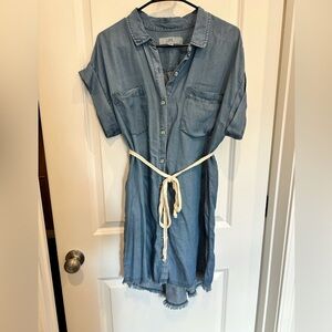 Denim Tee Button Up Dress